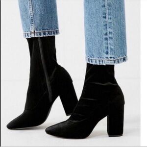 Sam Edelman Black Velvet Calexa Sock Boots Size 7.5